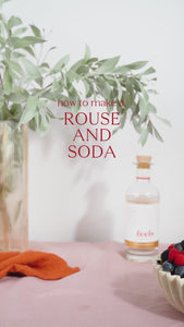 Rouse Eau De Vie Spirit bottle by Feels Botanical, featuring floral & sensual rose, musk, & rhubarb aromas